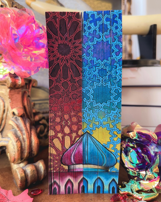 We Hunt The Flame & We Free the Stars by Hafsah hand painted edge with glitter effect.