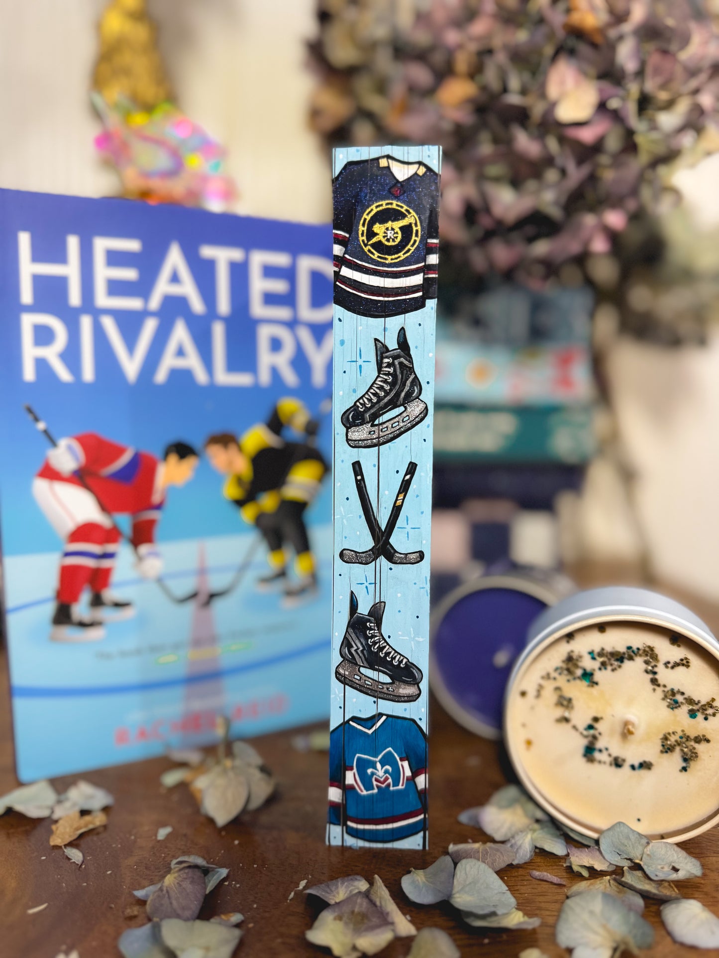 Payment Plan Heated Rivalry by Rachel Reid Hand Painted Edge with glitter effect